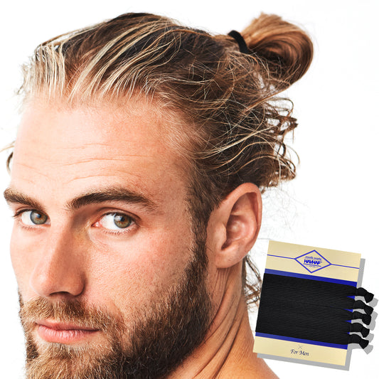 Knotted hair ties for men, mens male hair ties for guys man buns